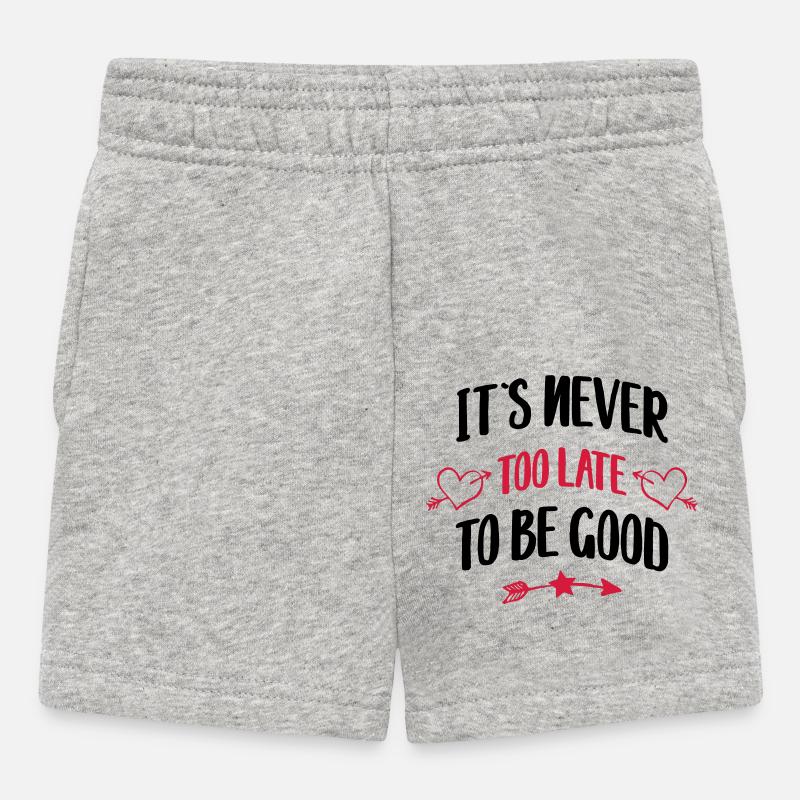 lustiger Spruch - Baby Shorts - Grau meliert