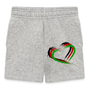Herz Bürste Afghanistan Flagge Fahne Neu - Baby Shorts - Grau meliert - Vorne