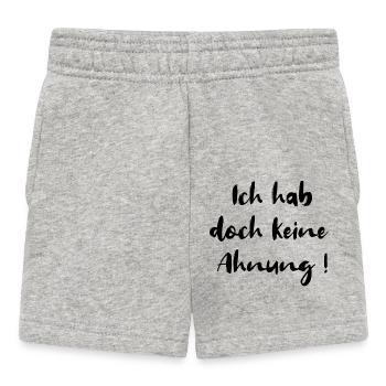 Ich hab doch keine Ahnung ahnungslos Arbeit lustig - Baby Shorts - Grau meliert - Vorne