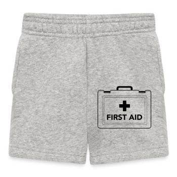 first aid case design - Baby Shorts - heather grey - Front