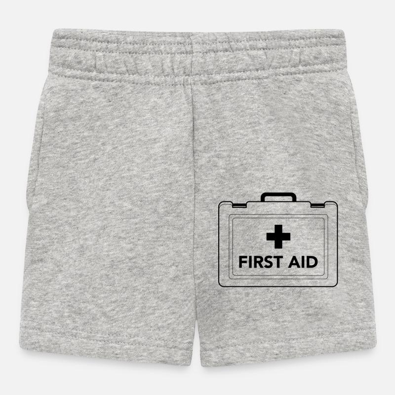 conception de cas de premiers soins - Short Bébé - gris chiné