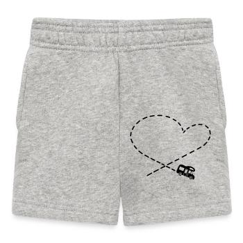 Camper love Wohnmobil Camping Herz - Baby Shorts - Grau meliert - Vorne