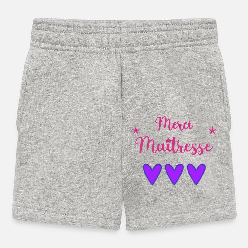MAÎTRESSE. MAITRE. MERCI. MERCI MAÎTRESSE - Short Bébé - gris chiné