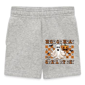 Halloween Trick Or Treat Or Smell My Feet - Baby Shorts - heather grey - Front