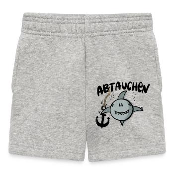 Haifisch Abtauchen - Baby Shorts - Grau meliert - Vorne