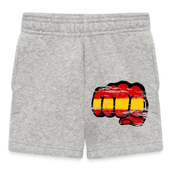 Drapeau de l’Espagne Main Poing Utilisé - Short Bébé - gris chiné - Devant