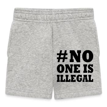 no one is illegal - Baby Shorts - Grau meliert - Vorne