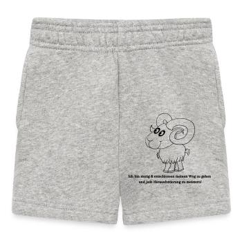 Sternzeichen Widder - Baby Shorts - Grau meliert - Vorne