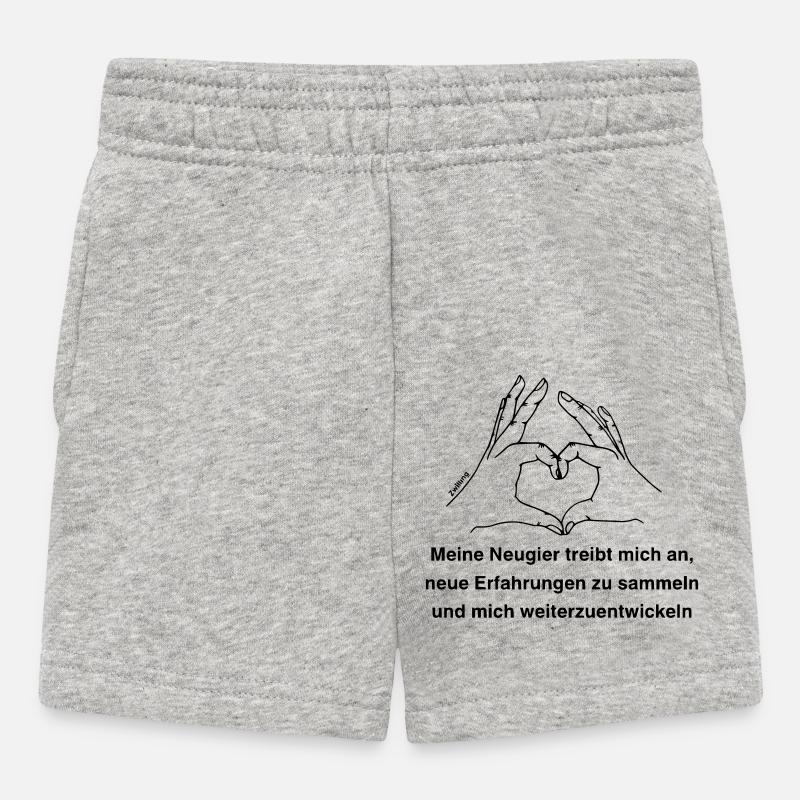 Zodiac sign Gemini - Baby Shorts - heather grey