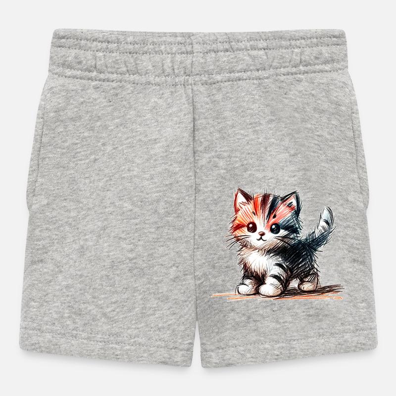 Kitten - Baby Shorts - heather grey