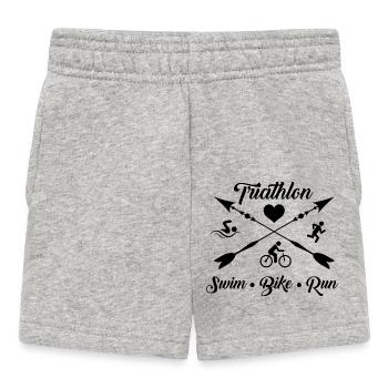 Triathlon Running Swimming Cycling - Baby Shorts - heather grey - Front