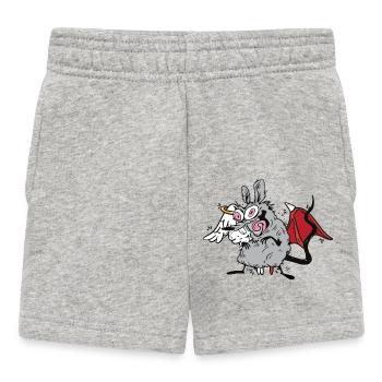 rat céleste satanique souris rongeur - Short Bébé - gris chiné - Devant