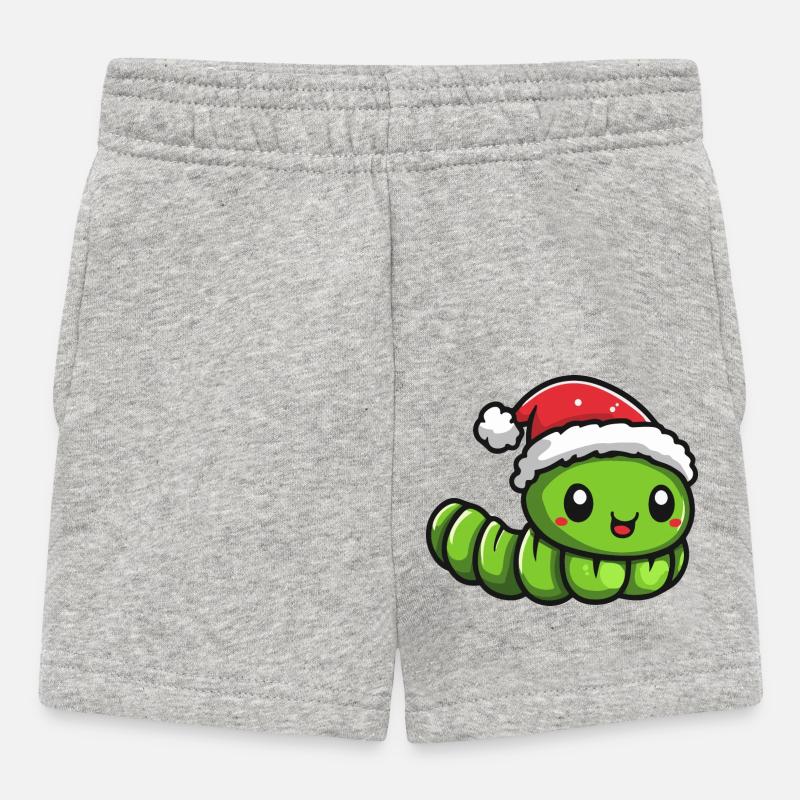 Noël du ver - Short Bébé - gris chiné