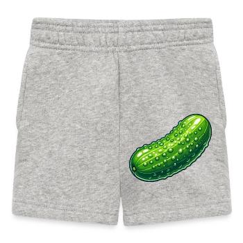 Gebogene Gurke - Baby Shorts - Grau meliert - Vorne