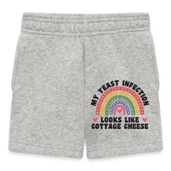 Meine Hefeinfektion, lustig, fies, erwachsener Humor - Baby Shorts - Grau meliert - Vorne