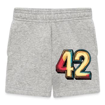 42 Symbole numérique - Short Bébé - gris chiné - Devant