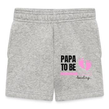 Futur papa - fille - Short Bébé - gris chiné - Devant