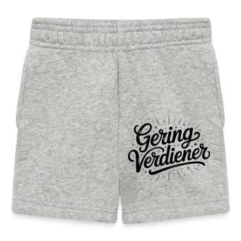 Low earners - FDP Meme Spruch - Baby Shorts - heather grey - Front