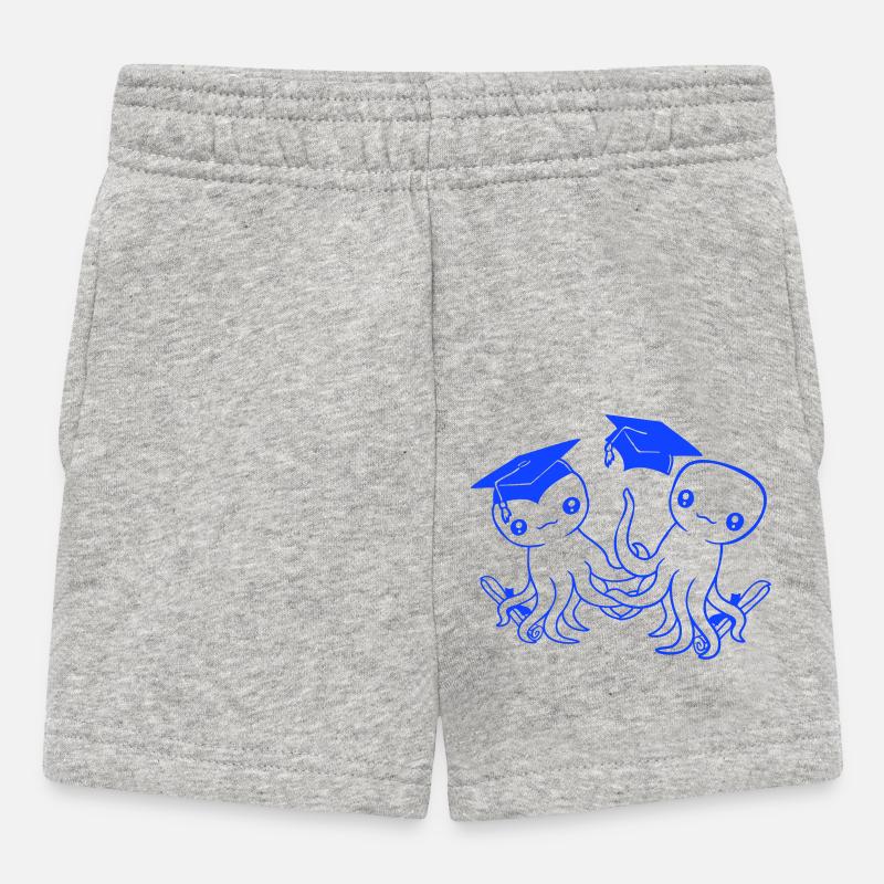 2 Octopus a réussi deux études secondaires - Short Bébé - gris chiné
