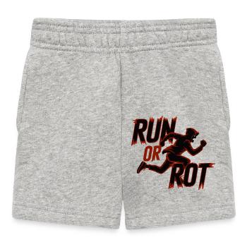 COURIR OU POURRIR - Short Bébé - gris chiné - Devant