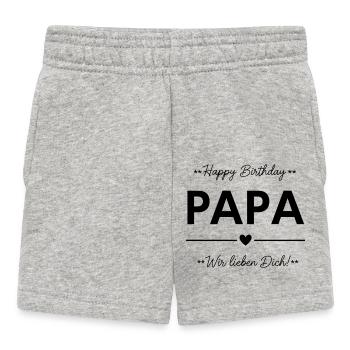 Alles Gute zum Geburtstag Papa! - Baby Shorts - Grau meliert - Vorne