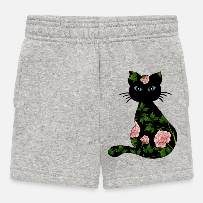Cat - Baby Shorts - heather grey