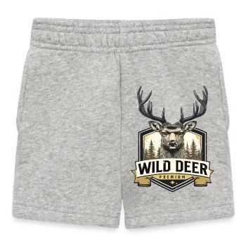 Majestätischer Wildhirsch - Baby Shorts - Grau meliert - Vorne