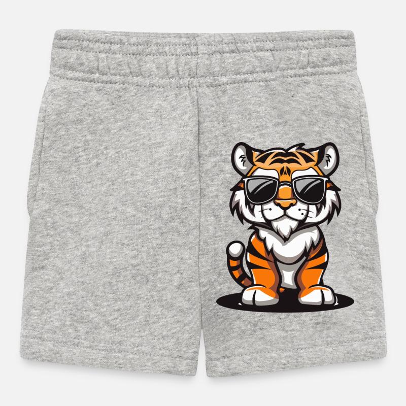 Tiger Comic Cool - Baby Shorts - heather grey