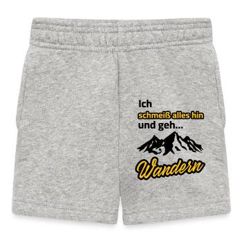 Je jette tout et je pars en randonnée - Short Bébé - gris chiné - Devant