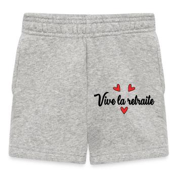 RUHESTAND. RUHESTAND. PENSIONIERT. GLÜCKLICHER RUHESTAND - Baby Shorts - Grau meliert - Vorne