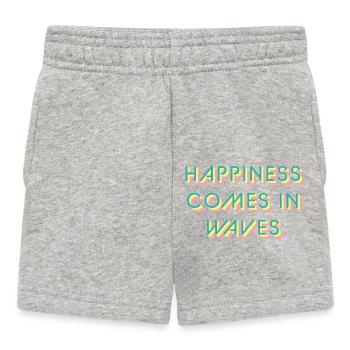Typo 'Le bonheur vient par vagues' Karma Balance Candy - Short Bébé - gris chiné - Devant