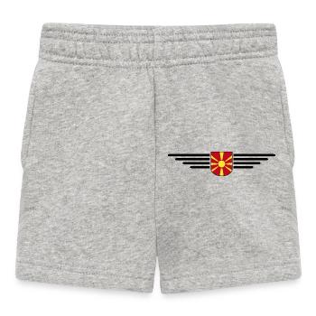 Conception de t-shirt Macédoine pour les fans - Short Bébé - gris chiné - Devant