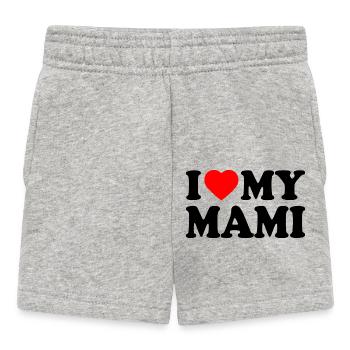 I love my mami - Baby Shorts - heather grey - Front