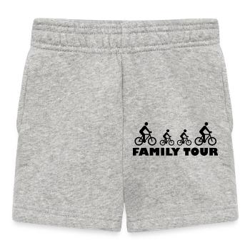 Family Tour - Bike Tour Design - Baby Shorts - heather grey - Front