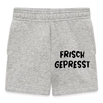 frisch gepresst - gesundes Baby - neugeboren - Baby Shorts - Grau meliert - Vorne