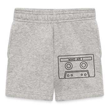 Retro Audio Cassette - Baby Shorts - heather grey - Front