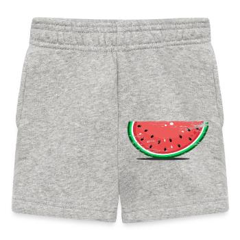 Wassermelone Design Scheibe used - Baby Shorts - Grau meliert - Vorne