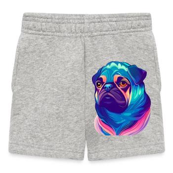 Pug - Baby Shorts - heather grey - Front