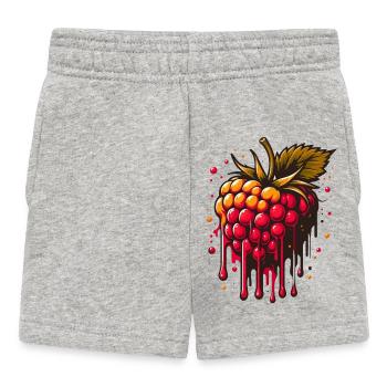 Two-tone dripping raspberry - Baby Shorts - heather grey - Front