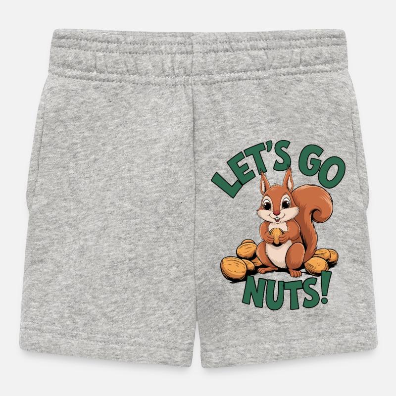 Let's Go Nuts! - Baby Shorts - Grau meliert