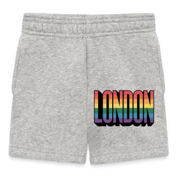 Londres - Logo de la ville queer cool - Short Bébé - gris chiné - Devant