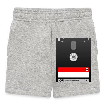 Amstrad 3" Diskette – Retro Tech 01 Symbol - Baby Shorts - Grau meliert - Vorne