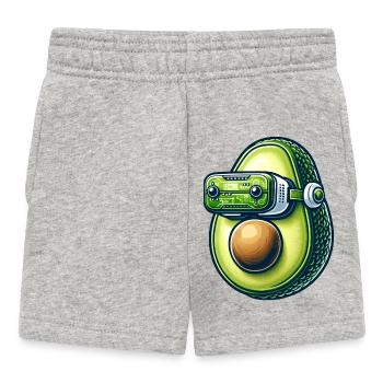 Avocado VR Gamer Réalité Virtuelle - Short Bébé - gris chiné - Devant