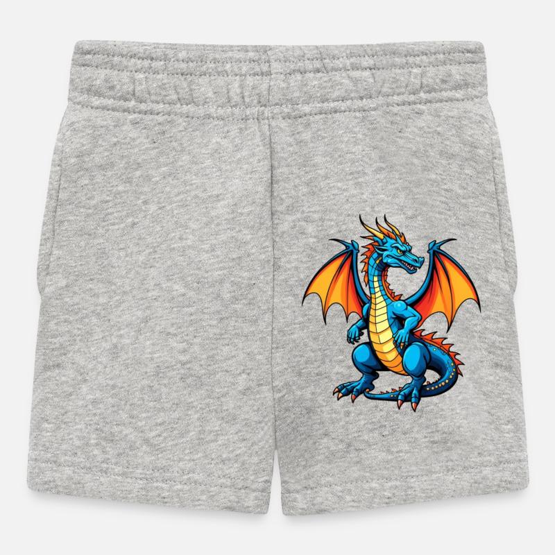 Blauer Dragon - Baby Shorts - Grau meliert