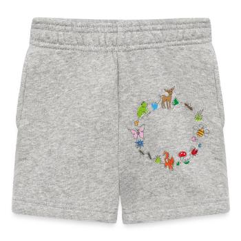 Forest animals - Baby Shorts - heather grey - Front