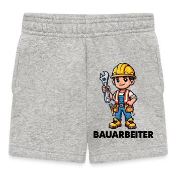 Construction worker - Baby Shorts - heather grey - Front