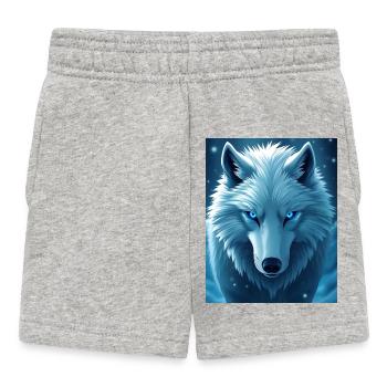 Anime Snow Wolf - Baby Shorts - Grau meliert - Vorne