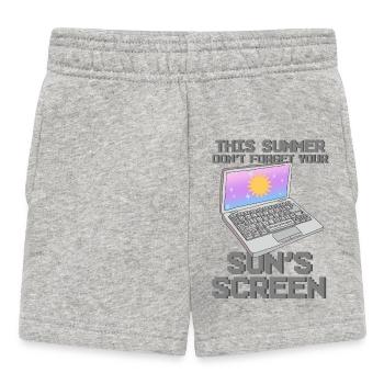 Nostalgie Geek Summer Vibes - Short Bébé - gris chiné - Devant