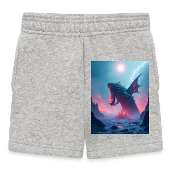 Leviathan, biblische Seeschlange des Nahen Ostens - Baby Shorts - Grau meliert - Vorne