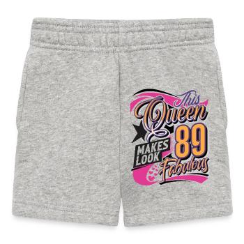 89. Geburtstag Queen Frauen - Baby Shorts - Grau meliert - Vorne